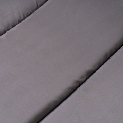 Outdoor Cushioned Chaise Lounge with Canopy and Headrest Pillow
