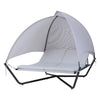 Outdoor Hammock Swing Lounge Daybed with Textilene Fabric Canopy