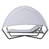 Outdoor Hammock Swing Lounge Daybed with Textilene Fabric Canopy