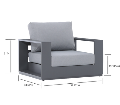 5 Place Seating Ficarazzi Outdoor Conversation Sofa Set with Coffee Table 