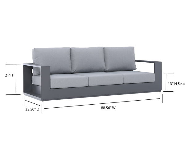 5 Place Seating Ficarazzi Outdoor Conversation Sofa Set with Coffee Table 