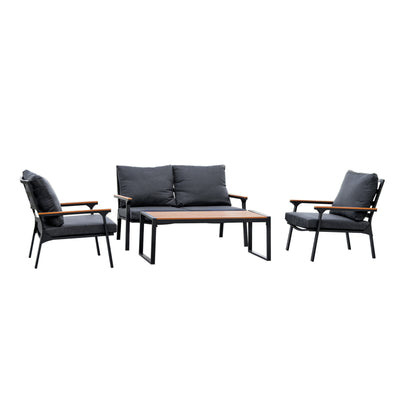 4 Place Seating Outdoor Patio Conversation Set with Coffee Table