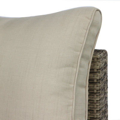8 Place Seating Outdoor Wicker Corner Sectional Sofa and Ottoman Set with Table