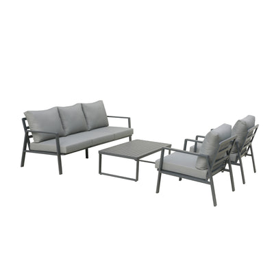 5 Place Seating Outdoor Patio Conversation Set with Coffee Table