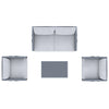 4 Place Seating Outdoor Gray Sofa and Table Set