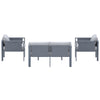 4 Place Seating Outdoor Gray Sofa and Table Set