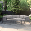 5 Place Seating Outdoor Gray Sofa and Table Set
