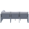 5 Place Seating Outdoor Gray Sofa and Table Set