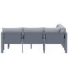 5 Place Seating Outdoor Gray Sofa and Table Set
