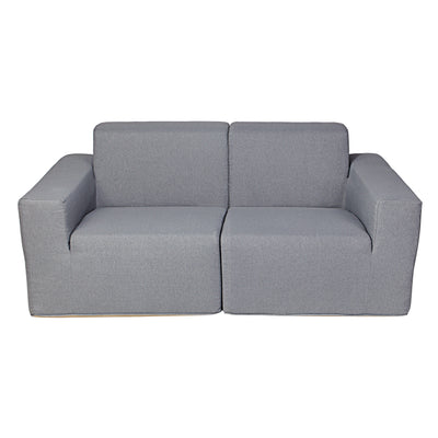 2 Place SeatingGray Outdoor Compressed Foam Sofa Set