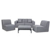 4 Place Seating  Gray Outdoor Compressed Foam Sofa and Table Set
