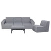 4 Place Seating  Gray Outdoor Compressed Foam Sofa and Table Set