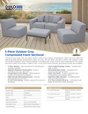 4 Place Seating  Gray Outdoor Compressed Foam Sofa and Table Set