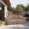 2 Place Seating  Brown Outdoor Compressed Foam Sectional Sofas