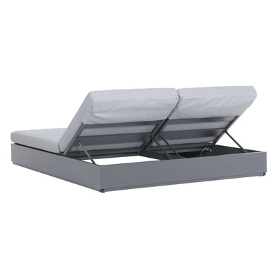 2 Place Ficarazzi Outdoor Aluminum Rectangular Patio Daybed