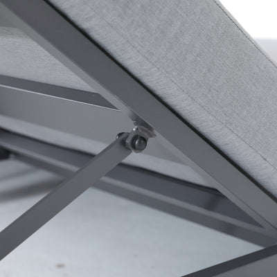 2 Place Ficarazzi Outdoor Aluminum Rectangular Patio Daybed