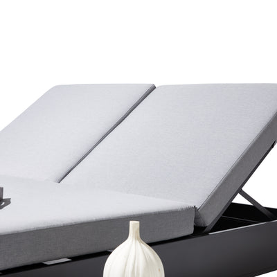 2 Place Ficarazzi Outdoor Aluminum Rectangular Patio Daybed