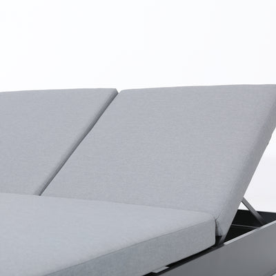 2 Place Ficarazzi Outdoor Aluminum Rectangular Patio Daybed