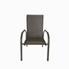 4 Place Seating Champagne Outdoor Aluminum Round Patio Dining Table and Stackable Chairs Set
