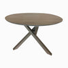 4 Place Seating Champagne Outdoor Aluminum Round Patio Dining Table and Stackable Chairs Set