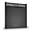 CheryLife 6’ x 6’ Composite Semi-Private Fence – Charcoal Gray - Charlotte Series