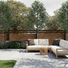 CheryLife 6’ x 4’ Composite Semi-Private Fence - Brown - Charlotte Series