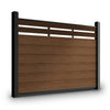 CheryLife 6’ x 4’ Composite Semi-Private Fence - Brown - Charlotte Series