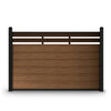 CheryLife 6’ x 4’ Composite Semi-Private Fence - Brown - Charlotte Series