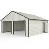 23' x 22' Double Garage Metal Shed with Side Entry Door