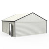 23' x 22' Double Garage Metal Shed with Side Entry Door