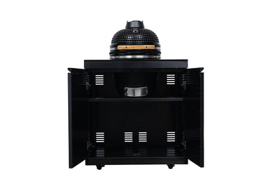 Cherylife SC2430A 118-Inch 72,000 BTU Gas Grill Island with 18" Kamado Charcoal Grill – Outdoor Kitchen with Wine Cooler, Refrigerator, Rotisserie, Granite Countertops & Storage