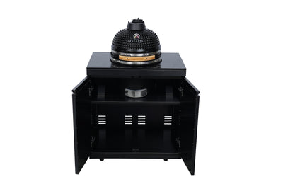 Cherylife SC2430A 118-Inch 72,000 BTU Gas Grill Island with 18" Kamado Charcoal Grill – Outdoor Kitchen with Wine Cooler, Refrigerator, Rotisserie, Granite Countertops & Storage