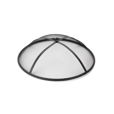 27 Inch Round Outdoor Steel Wood Burning Fire Pit with Cooking Grill and Spark Screen