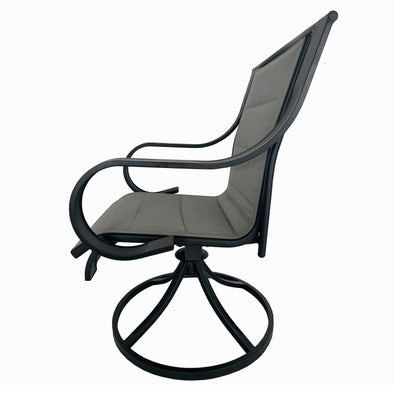 4 Place Seating Outdoor Patio Dining Table and Swivel Chairs Set
