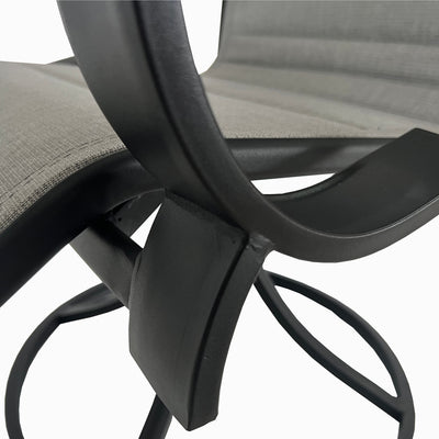 4 Place Seating Outdoor Patio Dining Table and Swivel Chairs Set