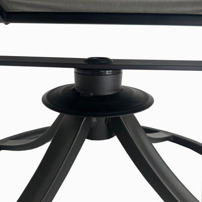 4 Place Seating Outdoor Patio Dining Table and Swivel Chairs Set