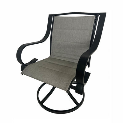 4 Place Seating Outdoor Patio Dining Table and Swivel Chairs Set