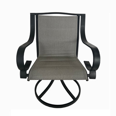 4 Place Seating Outdoor Patio Dining Table and Swivel Chairs Set
