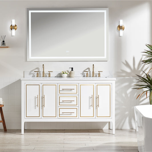 Freestanding Double Bathroom Vanity 60" - Cherylife