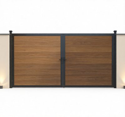 CheryLife 10 ft x 6 ft WPC Composite Double Gate Kit