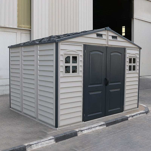 DuraMax 10.5x8 ft Vinyl Storage Shed 30227 05