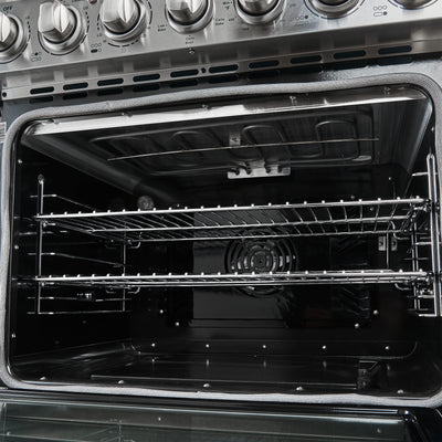 Forno Paolo 30-Inch Freestanding Electric Range, Stainless Steel, 4.38 cu.ft, True Convection Oven, Energy Efficient