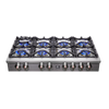 Forno Spezia Alta Qualita 48-Inch Pro-Style Gas Rangetop, Stainless Steel, 8 Sealed Burners, Continuous Cast Iron Grates, High Heat Output