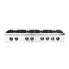 Forno Cossato Alta Qualita 48-Inch Pro-Style Gas Rangetop, Stainless Steel, 8 Sealed Burners, 107,000 BTU Total Output, Continuous Cast Iron Grates