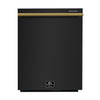 FORNO Premium 4-Piece Kitchen Bundle - Leonardo Espresso 30" Black Electric Range, 30" Black Range Hood, 31" Black Bottom Freezer Refrigerator, 24" Black Built-In Dishwasher - FBDL-006-02US
