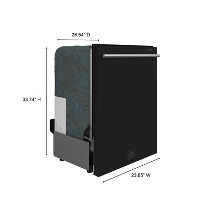Forno Pozzo 24-Inch Built-In Tall Tub Top Control Dishwasher, Black, 49 dBA, Soil-Sensing Capable, ENERGY STAR