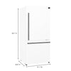 Forno Milano Espresso 31-Inch Bottom Freezer Refrigerator, White, 17.2 cu.ft Capacity, Energy Efficient