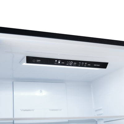 Forno Milano 2-Piece 62-Inch Freestanding Dual Bottom Freezer Refrigerator in Black – 34.4 cu.ft, Touch Control, Ice Maker