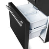 Forno Gallipoli Espresso 30-Inch Black French Door Refrigerator, Bottom Freezer, 17.5 Cu. Ft., No Frost, Ice Maker