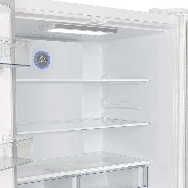Forno Moena Espresso 36-Inch White French Door Refrigerator, 19.2 Cu. Ft., Frost-Free, Automatic Ice Maker, ENERGY STAR Certified